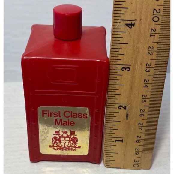 Vintage Avon First Class Male Electric Pre-Shave Red Bottle 4 Fl. Oz. EMPTY - Picture 7 of 8